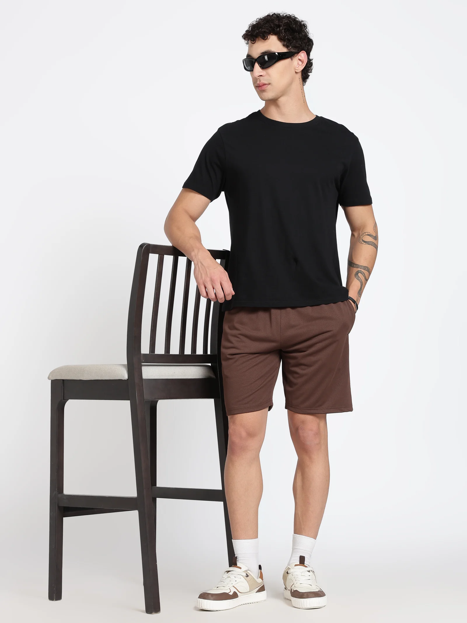 Polyester Shorts(Chocolate Brown)